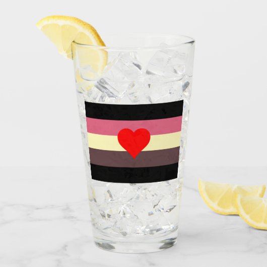 Verre Drapeau de fierté grasse (Devant glace)