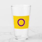 Verre Drapeau de fierté intersexe (Devant)