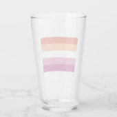 Verre Drapeau de fierté lesbienne (5 bandes) (Dos)