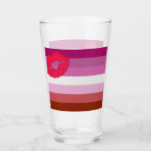 Verre Drapeau de fierté lesbienne au rouge à lèvres Slip (Devant)
