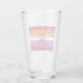 Verre Drapeau de fierté lesbienne WLW (Coucher de soleil (Dos)