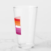 Verre Drapeau de fierté lesbienne WLW (Coucher de soleil (Gauche)