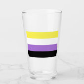 Verre Drapeau de fierté non binaire (Devant)
