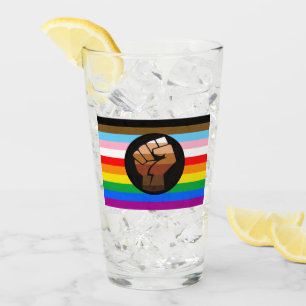 Verre Drapeau de fierté POC de progrès LGBTQ+