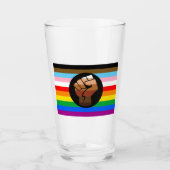 Verre Drapeau de fierté POC de progrès LGBTQ+ (Devant)