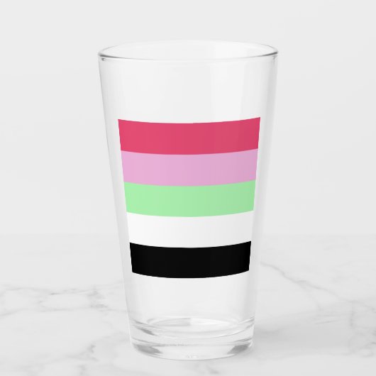Verre Drapeau de fierté récipromantique (Devant)