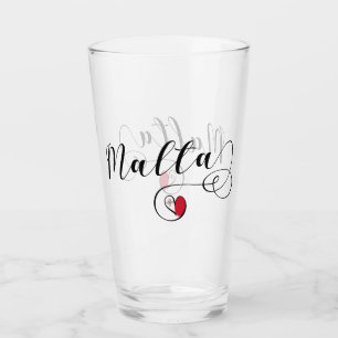 Verre Drapeau de Heart Malte, Maltais