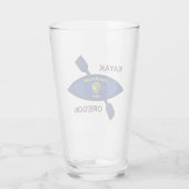 Verre Drapeau de Kayak Oregon (Dos)