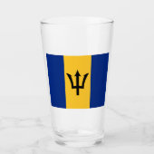 Verre Drapeau de la Barbade (Bajan) (Devant)