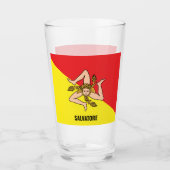 Verre Drapeau de la bière sicilienne (Devant)