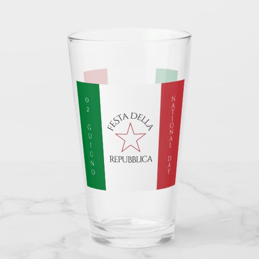 Verre Drapeau de la Festa della Repubblica (Dos)