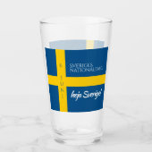 Verre Drapeau de la fête nationale suédoise Sveriges (Devant)