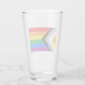 Verre Drapeau de la fierté de progrès inclusif intersexe (Dos)