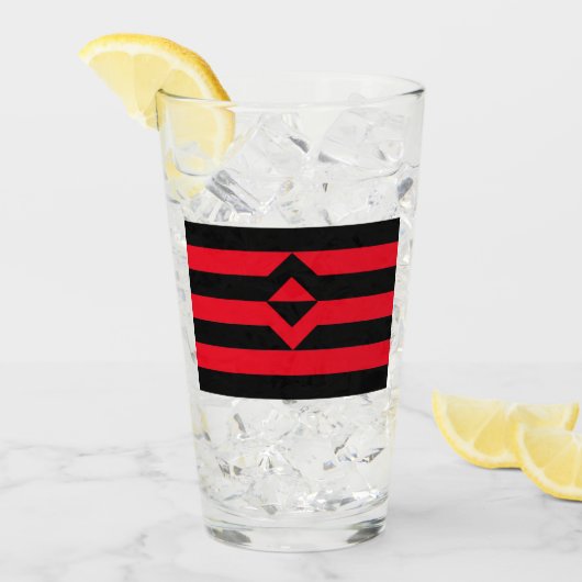Verre Drapeau de la fierté du poing levé (Devant glace)
