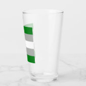 Verre Drapeau de la fierté grise romantique (Gauche)