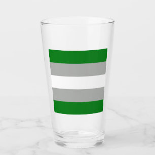 Verre Drapeau de la fierté grise romantique