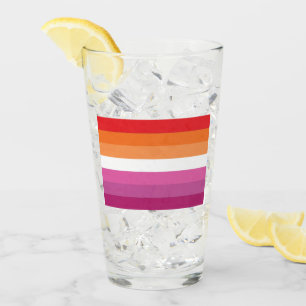 Verre Drapeau de la fierté lesbienne