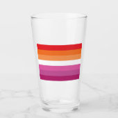 Verre Drapeau de la fierté lesbienne (Devant)