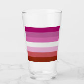 Verre Drapeau de la fierté lesbienne (Devant)
