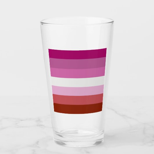 Verre Drapeau de la fierté lesbienne (Devant)