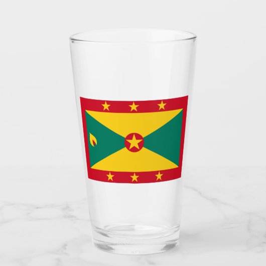 Verre Drapeau de la Grenade (Devant)
