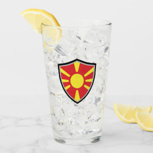 Verre Drapeau de la Macédoine du Nord