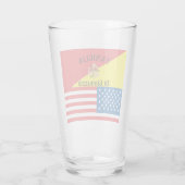 Verre Drapeau de la Sicile Drapeau américain (Dos)