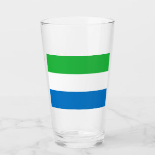 Verre Drapeau de la Sierra Leone