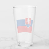 Verre Drapeau de la Slovaquie (Dos)