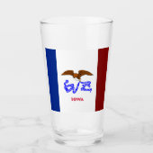 Verre Drapeau de l'Iowa (Devant)