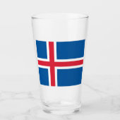 Verre Drapeau de l'Islande (Devant)