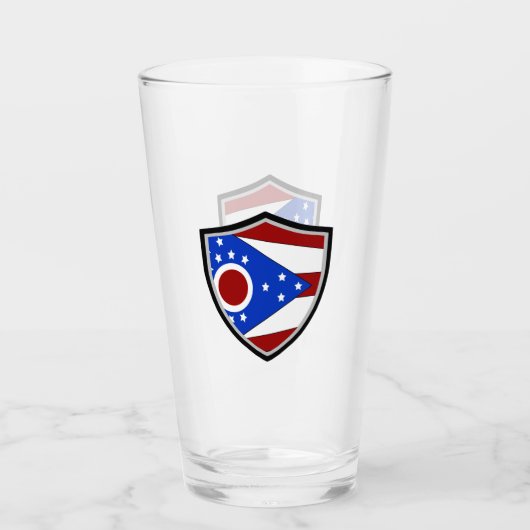 Verre Drapeau de l'Ohio (Devant)
