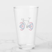 Verre Drapeau de l'Ohio à vélo (Dos)