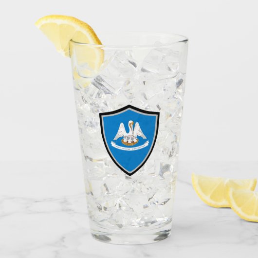 Verre Drapeau de Louisiane (Devant glace)