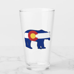 Verre Drapeau de l'ours du Colorado