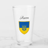 Verre Drapeau de l'Ukraine (Devant)
