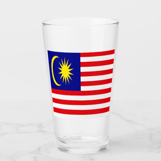 Verre Drapeau de Malaisie (Devant)