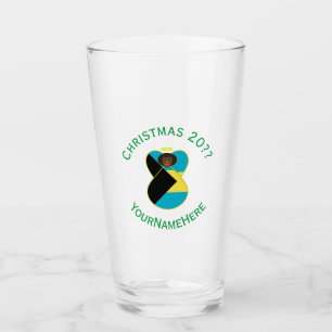 Verre Drapeau de Noël personnalisé d'Aruba Black Angel
