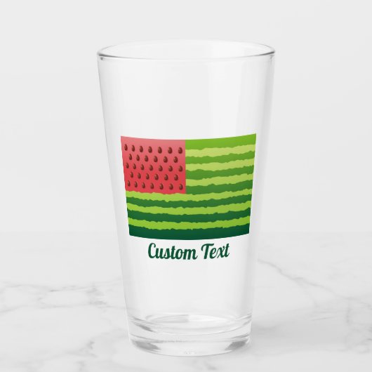 Verre Drapeau de pastèque (Devant)