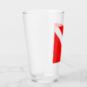 Verre Drapeau de plongée Plongeur en apnée Plongeur en b (Droite)