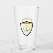 Verre Drapeau de Rhode Island (Dos)