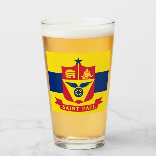 Verre Drapeau de Saint Paul (Minnesota) (Devant (rempli))