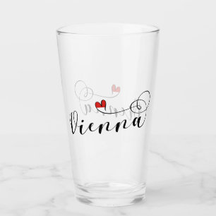 Verre Drapeau De Vienne En Coeur, Autriche, Vienne