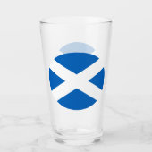 VERRE DRAPEAU D'ÉCOSSE CROIX BLANCHE BLEU (Devant)