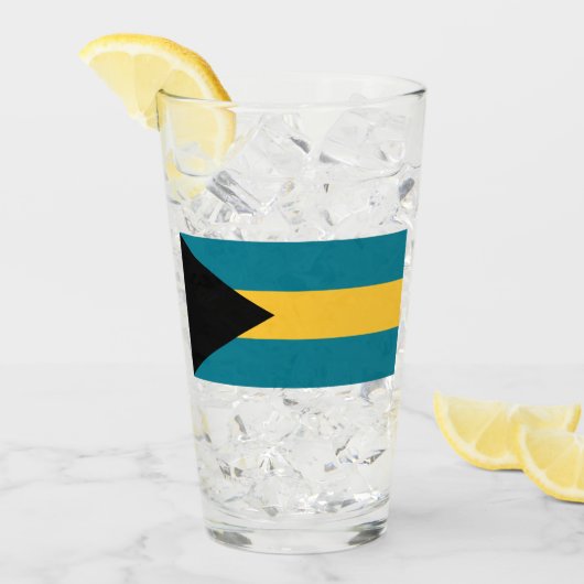 Verre Drapeau des Bahamas (Devant glace)
