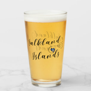 Verre Drapeau des îles Malouines du Coeur, îles Malouine