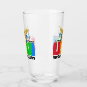 Verre Drapeau des îles Vierges américaines St. Thomas US (Gauche)