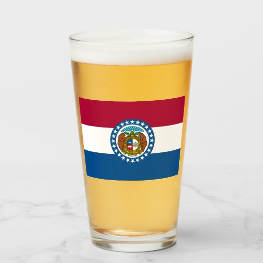 Verre Drapeau d'État du Missouri (Devant (rempli))