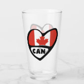 Verre Drapeau du Canada Code pays Cœur, CAN (Dos)