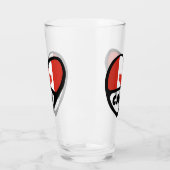 Verre Drapeau du Canada Code pays Cœur, CAN (Gauche)
